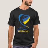 Malyn Ukraine National Flag Herz Emblem Wappen T-Shirt (Vorderseite)