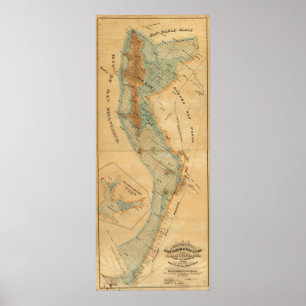 Malzmarsche und Gezeitenlandkarte Poster