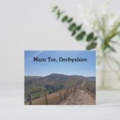 Mam Tor, Derbyshire. Feiertagspostkarte (Stehend Vorderseite)