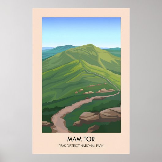Mam Tor Peak District Reiseplakat Poster (Vorne)