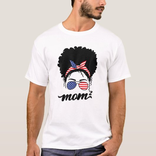 Mama2 Mama 2 Mutter von zwei t T-Shirt (Vorderseite)