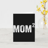 Mama2 Mutter von 2 Kindern Jungen Mädchen Mutter Karte (Gelbe Blume)