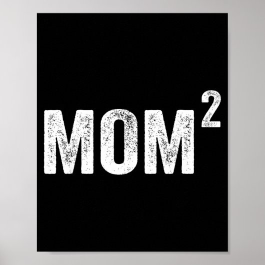 Mama2 Mutter von 2 Kindern Jungen Mädchen Mutter Poster (Vorne)