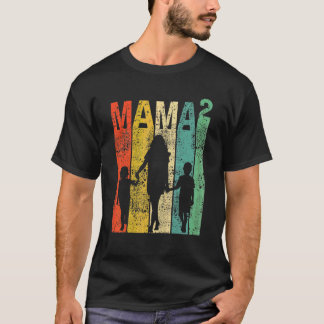 Mama2 Vintage Zwillingsmama von zwei Mamas T-Shirt