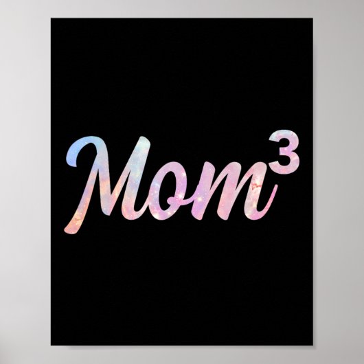 Mama3 Mama von 3 Mutter von 3 Kindern Mama Mütter Poster (Vorne)