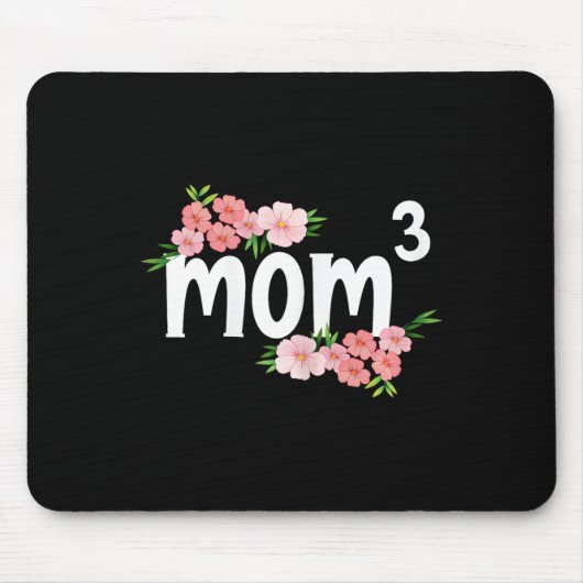 Mama3 vierbeinige Blumenmutter von drei Kindern mo Mousepad (Vorne)