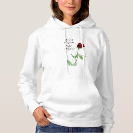 Mama 100. Geburtstag Rote Rose Blume Personalisier Hoodie