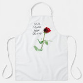 Mama 100. Geburtstag Rote Rose Blume Personalisier Schürze (Vorderseite)