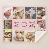 Mama 10 FotoCollage Rosa Sherpadecke (Vorderseite (Horizontal))