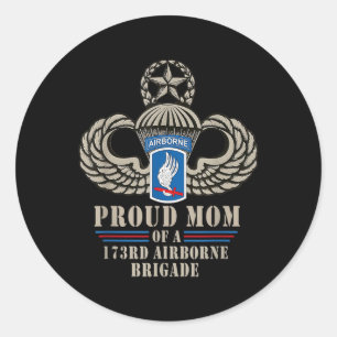 Mama 173. Im Flugzeug Brigade Veteran Military Runder Aufkleber