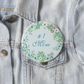 Mama 1: Blaue und Lila Aquarellfarben-Blume Button (Beispiel)