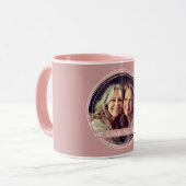 Mama 1 Foto & Text Dusty Rose Rosa C91 Zwei Tonen Tasse (Vorderseite Links)