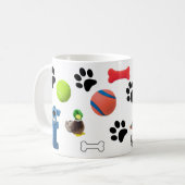 Mama 1 mit Dog Toy Graphics Kaffeemaschine Tasse (Vorderseite Links)