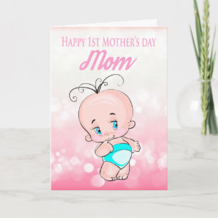 Mama, 1. Muttertag mit Niedlicher Kinderkarte Karte