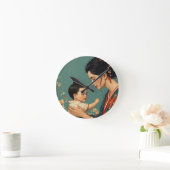 Mama 1 runde wanduhr (Zuhause)