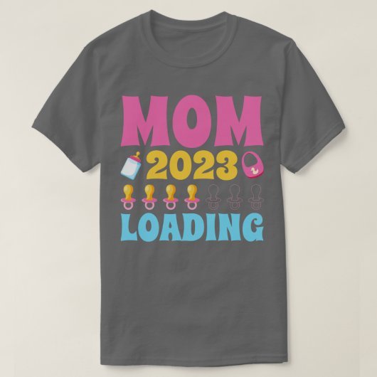 Mama 2023 Neue Mutter beladen T-Shirt (Design vorne)