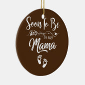 Mama 2023 Schwangerschaftsankündigung Bald Mama Keramik Ornament (Rechts)