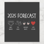 Mama 2025 für ein neues Jahr Weinetikett (Einzelnes Label)