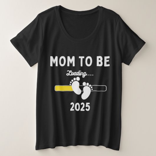 Mama 2025 Ladung Mama Est 2025 Große Größe T-Shirt (Design vorne)