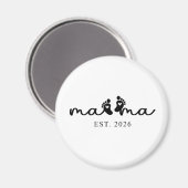 Mama 2026 | Baby-Enthüllungsmagnet  Magnet (Vorderseite/Rückseite)