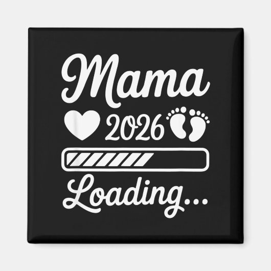 Mama 2026 Baby-Ladung Muttertagsankündigung Magnet (Vorne)