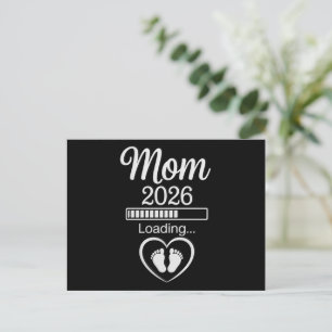 Mama 2026 Papa Schwangerschaftsankündigung Baby wi Ankündigungspostkarte