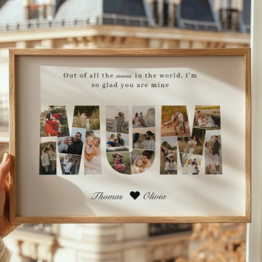 Mama 20 Foto-Collage-Geschenk für Muttertag Poster