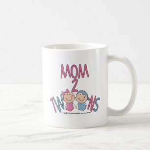Mama 2 Twins Boy and Girl Kaffeetasse