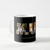 Mama 3 Foto Moderne schwarze Mütter Tag Kaffeetasse (Vorderseite Links)