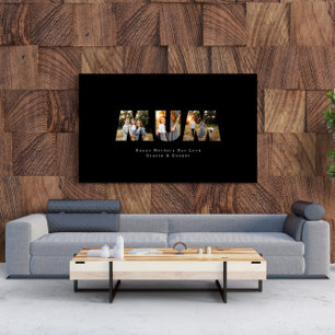 Mama 3 Foto Moderne schwarze Mütter Tag Poster