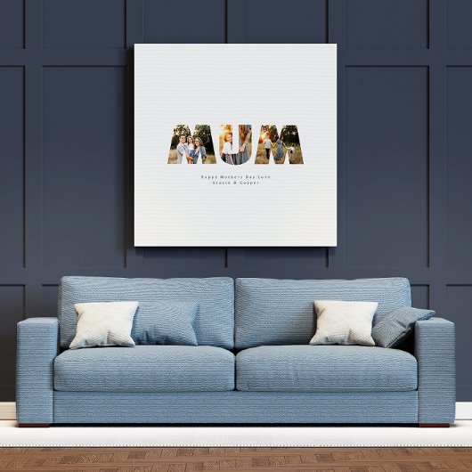 Mama 3 Foto Moderne schwarze Sahnemütter Leinwanddruck