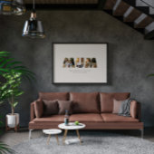 Mama 3 Foto Moderne schwarze Sahnemütter Poster