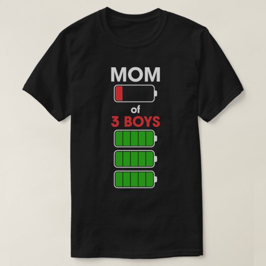 Mama 3 Jungen Funny Girl mit drei 3 Sons C T-Shirt (Design vorne)