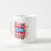 MAMA 3D Cracked Wall Design mit lebhaften Blume Kaffeetasse (Vorderseite Links)