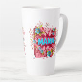 MAMA 3D Cracked Wall Design mit lebhaften Blume Milchtasse (Rechte Ecke)