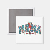 Mama 4. Juli Patriotische Mutter Blitz Magnet (Vorderseite/Rückseite)