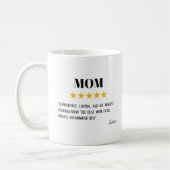 Mama 5 Star Review | Beste Mama je Geschenk Kaffeetasse (Links)