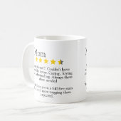 Mama, 5-Sterne-Bewertung, lustig, Kaffeetasse (Vorderseite Links)