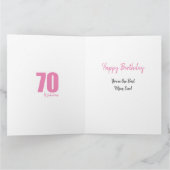Mama 70. Geburtstag Nr. 70 FotoCollage Karte (Innenseite)