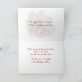 Mama-75. Geburtstag, rosa Gartennelken Karte (Innenseite)