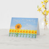 Mama, 75. Geburtstag, Sonnenblumen Karte (Gelbe Blume)