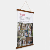 Mama | 8 FOTO PERSONALISIERT Wandteppich Mit Holzrahmen (Gewinkelt)