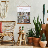 Mama | 8 FOTO PERSONALISIERT Wandteppich Mit Holzrahmen