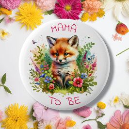 Mama a to be | Woodland Creatures Fox Babydusche Button