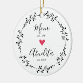 Mama | Abuelita Jahr Est. Keramik Keramik Ornament (Links)