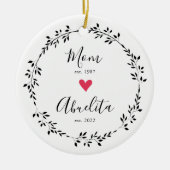 Mama | Abuelita Jahr Est. Keramik Ornament (Vorne)