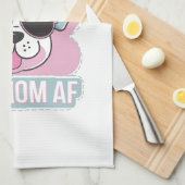 Mama AF - Funny Hund Mama Design Geschirrtuch (Viertel Falte)