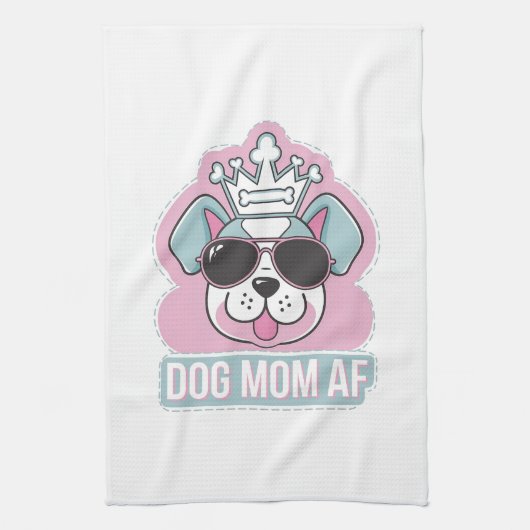 Mama AF - Funny Hund Mama Design Geschirrtuch (Vertikal)