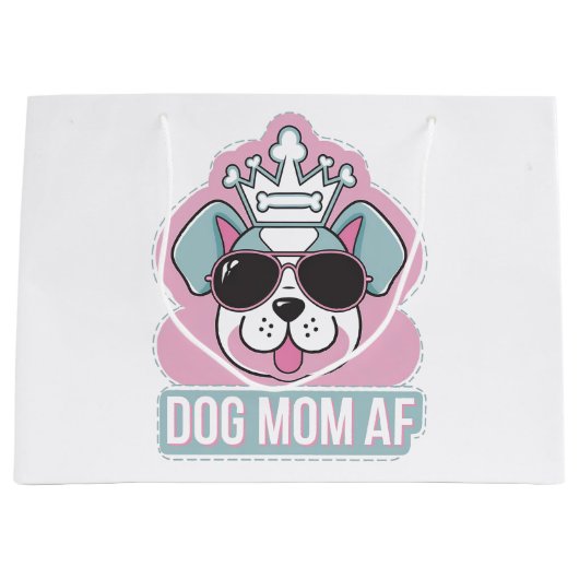 Mama AF - Funny Hund Mama Design Große Geschenktüte (Vorderseite)