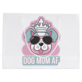 Mama AF - Funny Hund Mama Design Große Geschenktüte (Rückseite)
